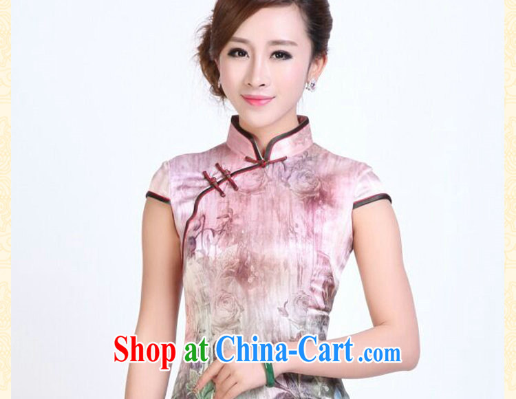 spend the summer dresses, heavy silk digital painting dresses stylish and simple spring sauna Silk Cheongsam short figure 3XL pictures, price, brand platters! Elections are good character, the national distribution, so why buy now enjoy more preferential! Health