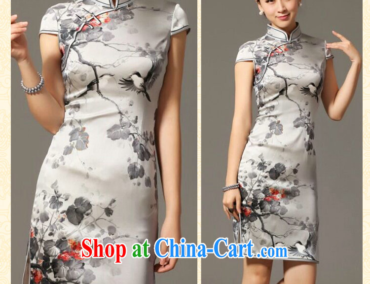 spend the summer with new female dresses classic Silk Cheongsam retro classy Magpies bad news sauna Silk Cheongsam figure 3XL pictures, price, brand platters! Elections are good character, the national distribution, so why buy now enjoy more preferential! Health