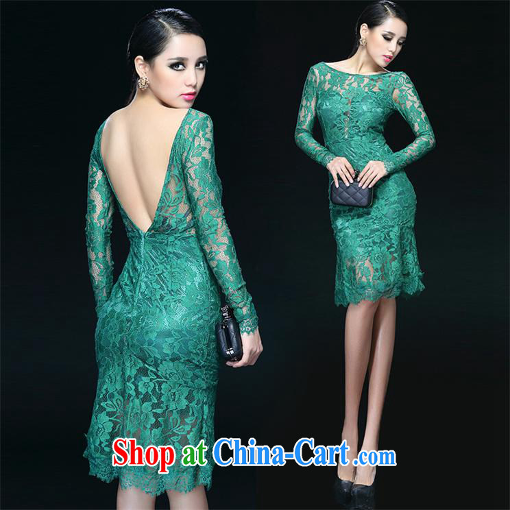 Hsiu-li-fen 2015 new women in Europe and America with the sexy and elegant large terrace back lace three-dimensional dresses B - 522 - 8763 black L pictures, price, brand platters! Elections are good character, the national distribution, so why buy now enjoy more preferential! Health