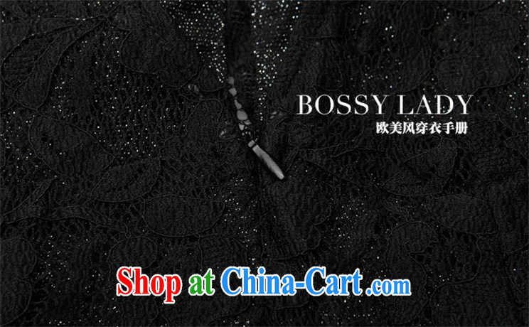 Hsiu-li-fen 2015 new women in Europe and America with the sexy and elegant large terrace back lace three-dimensional dresses B - 522 - 8763 black L pictures, price, brand platters! Elections are good character, the national distribution, so why buy now enjoy more preferential! Health