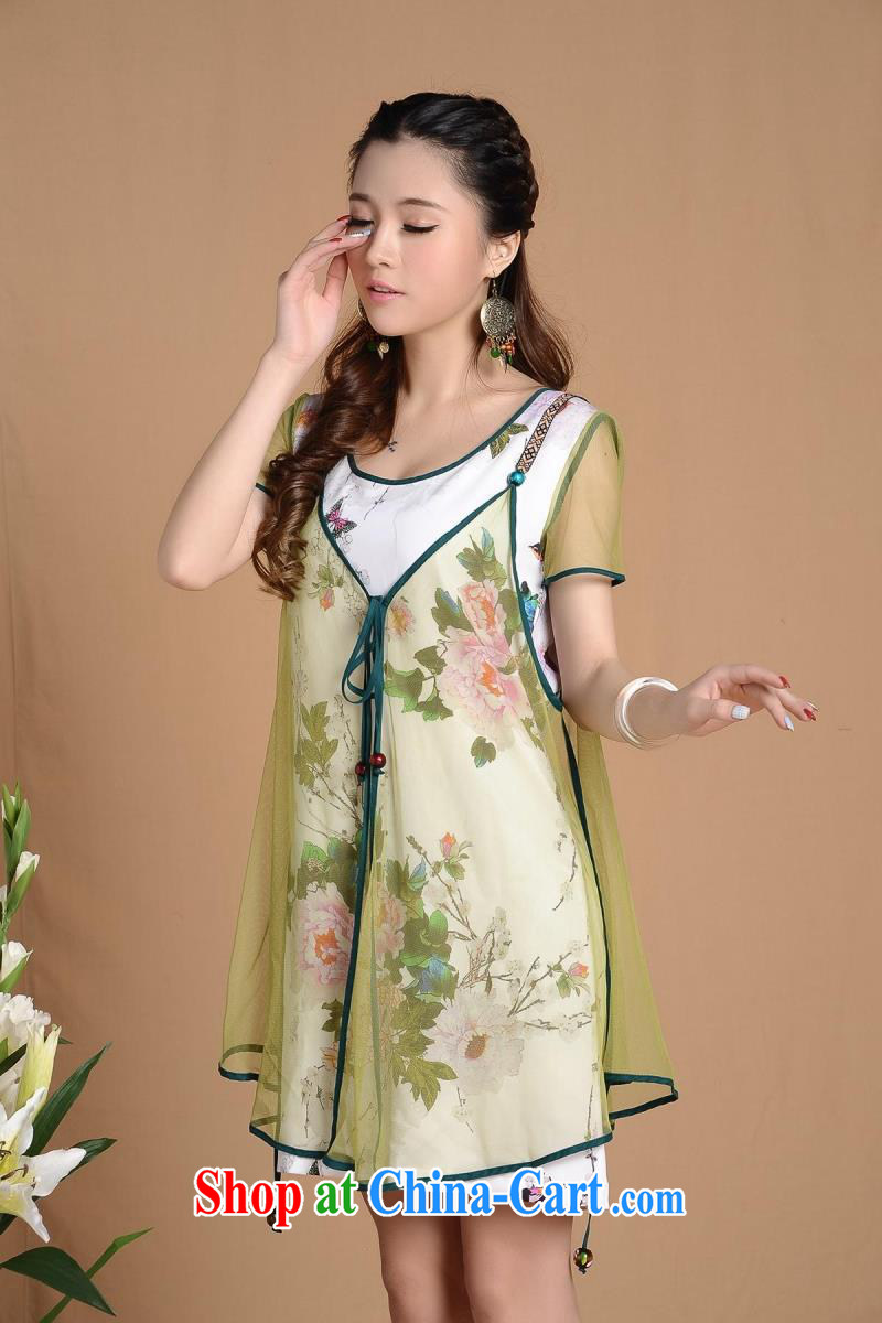 7257 H #Ethnic Wind new summer decoration, improved cheongsam picture color XXL pictures, price, brand platters! Elections are good character, the national distribution, so why buy now enjoy more preferential! Health