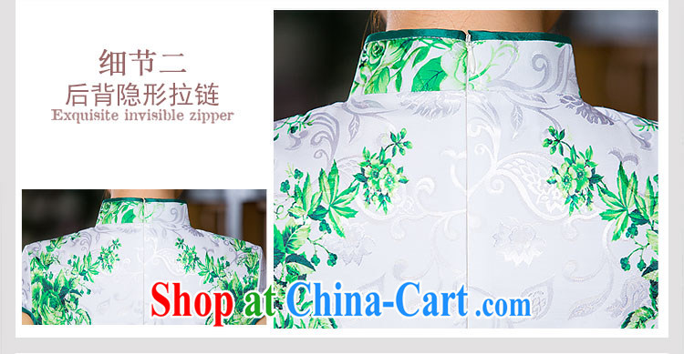 Love spell Fort 2015 new improved summer dresses daily short, retro fashion, style dresses cotton the cheongsam green XXL pictures, price, brand platters! Elections are good character, the national distribution, so why buy now enjoy more preferential! Health