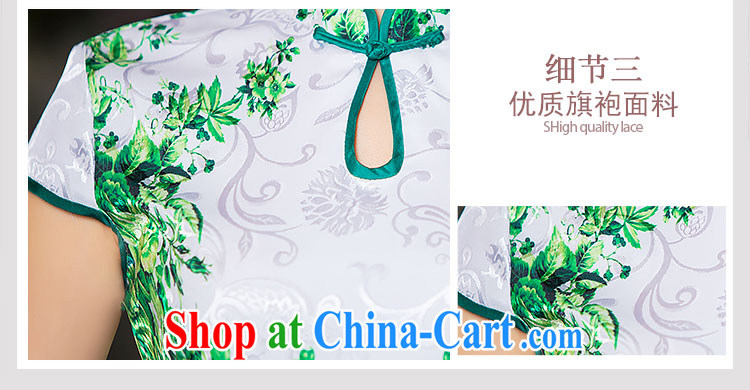 Love spell Fort 2015 new improved summer dresses daily short, retro fashion, style dresses cotton the cheongsam green XXL pictures, price, brand platters! Elections are good character, the national distribution, so why buy now enjoy more preferential! Health