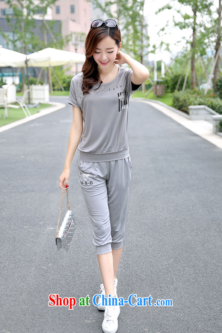 Feng Yi cotton trim 2015 larger female leisure taxi short-sleeve Korean version of the new, two-piece 3010 #BA 1016 light gray 3 XL . pictures, price, brand platters! Elections are good character, the national distribution, so why buy now enjoy more preferential! Health