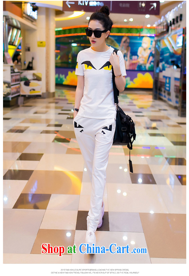 Feng Yi cotton trim 2015 new small monster eyes with round collar shirt T castor pants sweater Kit female summer casual wear B 3302 black . XXL pictures, price, brand platters! Elections are good character, the national distribution, so why buy now enjoy more preferential! Health