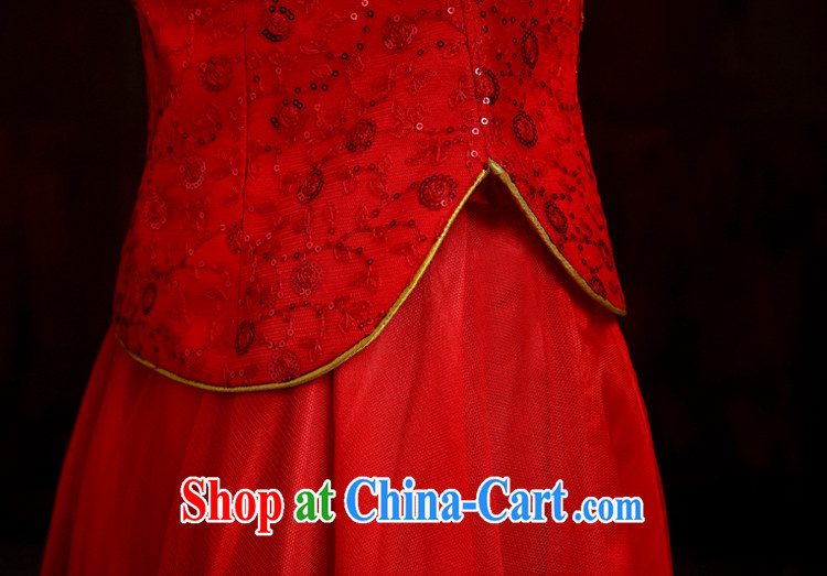 Pure bamboo yarn love 2015 New Classic bridal bridal gown dresses improved quality dresses bridal toast dress 2 piece embroidered robes of red XXXL pictures, price, brand platters! Elections are good character, the national distribution, so why buy now enjoy more preferential! Health