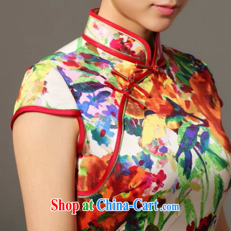 spend the summer with new, heavy Silk Cheongsam improved retro elegance, sauna for silk cheongsam dress in figure 3XL, figure, and shopping on the Internet