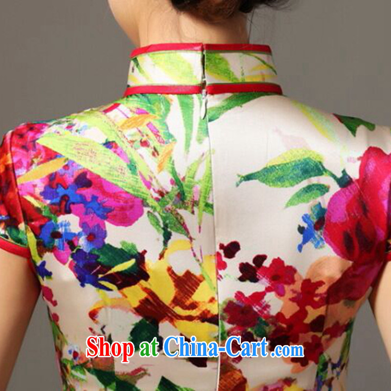 spend the summer with new, heavy Silk Cheongsam improved retro elegance, sauna for silk cheongsam dress in figure 3XL, figure, and shopping on the Internet