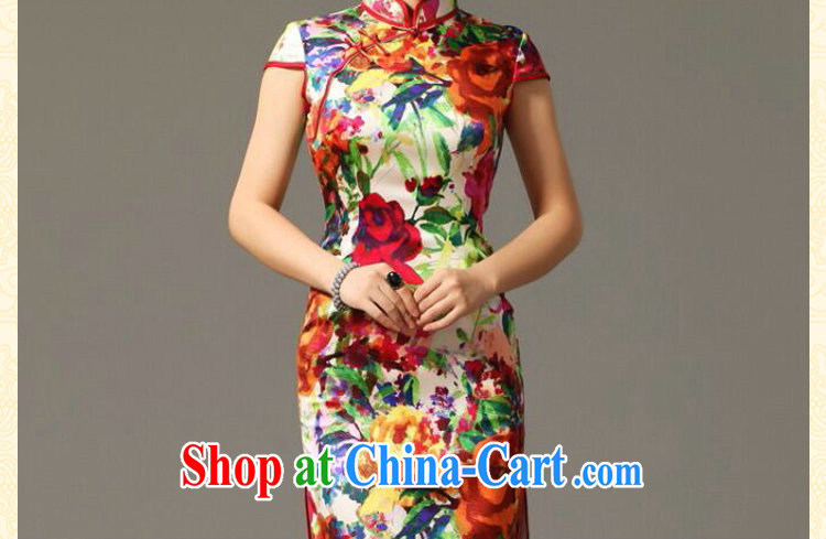 Bin Laden smoke-free summer new, heavy Silk Cheongsam improved retro style, dos Santos for silk cheongsam dress in figure 3XL pictures, price, brand platters! Elections are good character, the national distribution, so why buy now enjoy more preferential! Health