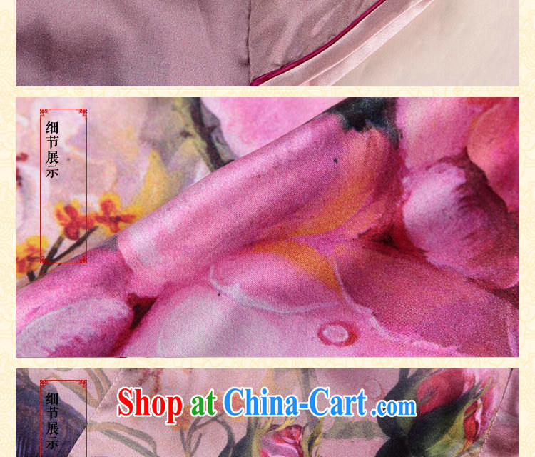 Spend figure, Ms. dos santos cheongsam Silk Cheongsam Chinese improved, for summer high-end cool and stylish Silk Cheongsam short figure color 2 XL pictures, price, brand platters! Elections are good character, the national distribution, so why buy now enjoy more preferential! Health