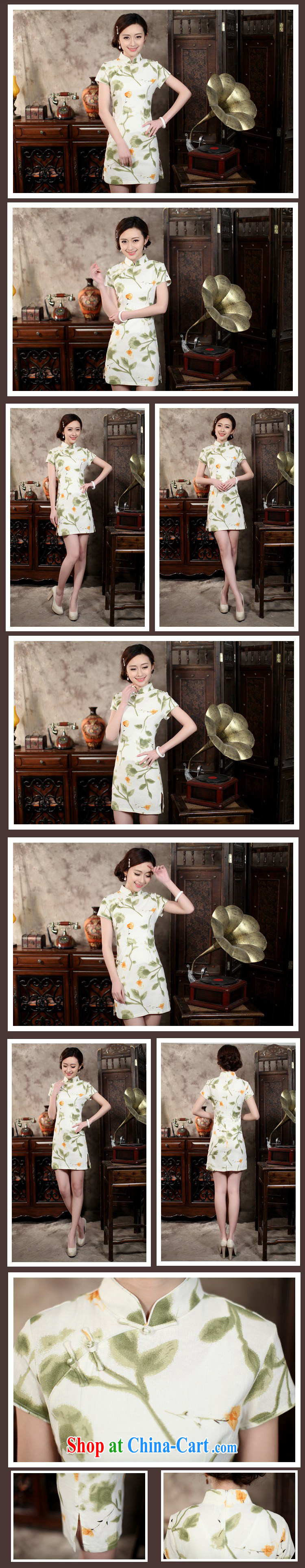 spend the summer new, antique Chinese style Chinese improved the collar linen dresses skirt cotton mA short dresses such as the color 2 XL pictures, price, brand platters! Elections are good character, the national distribution, so why buy now enjoy more preferential! Health