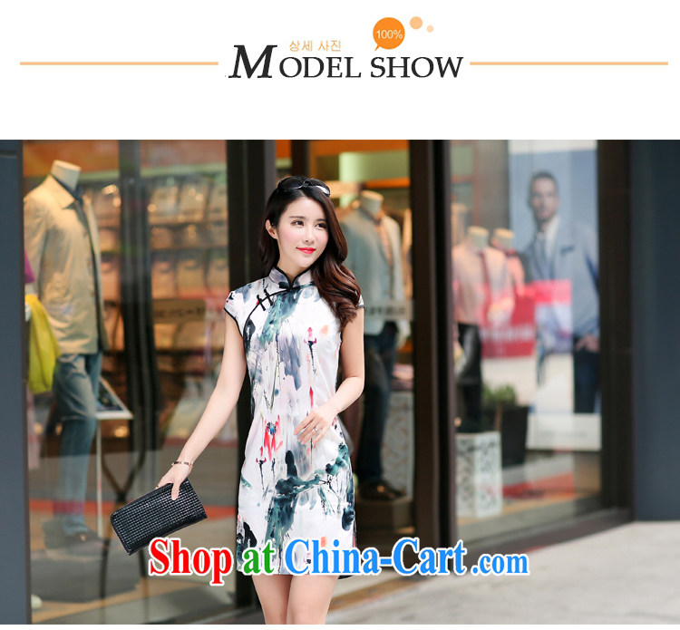 In accordance with the king's 2015 summer embroidery cheongsam stylish and improved short-sleeved painting cheongsam dress children's blue and white XXL pictures, price, brand platters! Elections are good character, the national distribution, so why buy now enjoy more preferential! Health