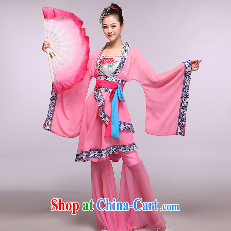The Butterfly Dance 2015 as soon as possible new fans dance skirt dance performances serving classic costumes package pink S, music, and shopping on the Internet