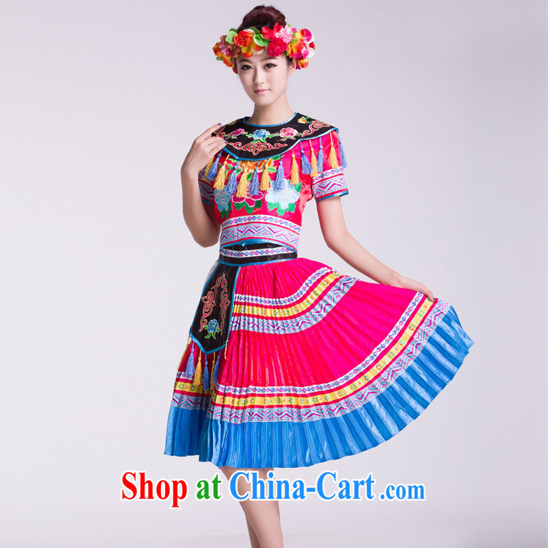 The family dance clothing women, new-level ethnic performances serving with head-dress as L, music, and shopping on the Internet