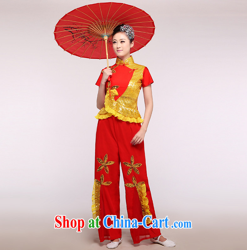 2015 NEW classic dance clothing new yangko clothing square dance Fan Dance image, red as the color of the picture, the price, and brand platters! Elections are good character, the national distribution, so why buy now enjoy more preferential! Health