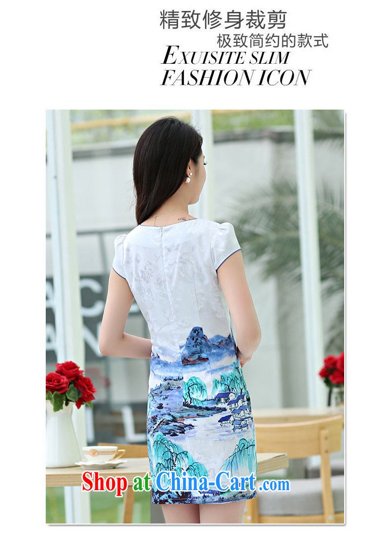 The ki Princess Royal 2015 summer women's clothing new ethnic wind Chinese stamp retro beauty style graphics thin short-sleeved package and cheongsam dress 01 green XXL pictures, price, brand platters! Elections are good character, the national distribution, so why buy now enjoy more preferential! Health
