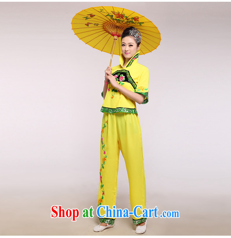New yangko service square dance yellow dance clothing dance performances dress opening dancing clothing yellow large pictures, price, brand platters! Elections are good character, the national distribution, so why buy now enjoy more preferential! Health