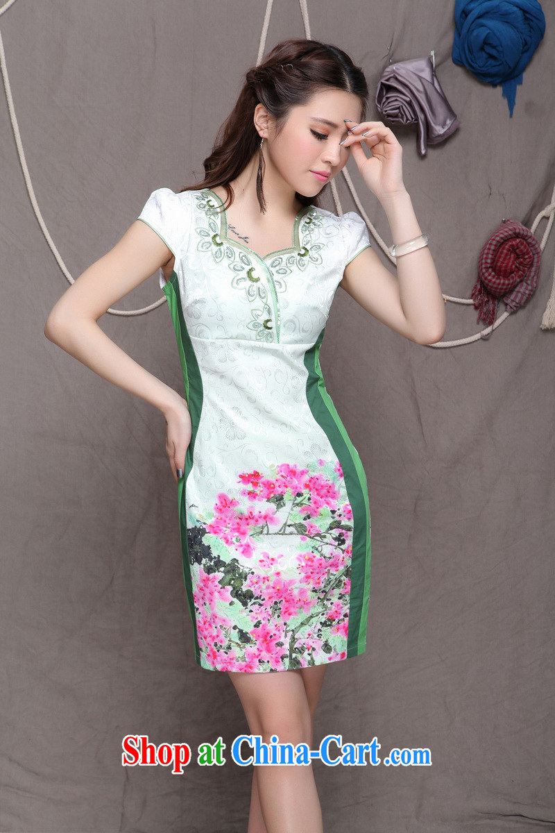 Statements were made by Princess 2015 embroidered cheongsam Ethnic Wind and stylish Chinese qipao dress daily retro beauty dresses #9906 green XL pictures, price, brand platters! Elections are good character, the national distribution, so why buy now enjoy more preferential! Health
