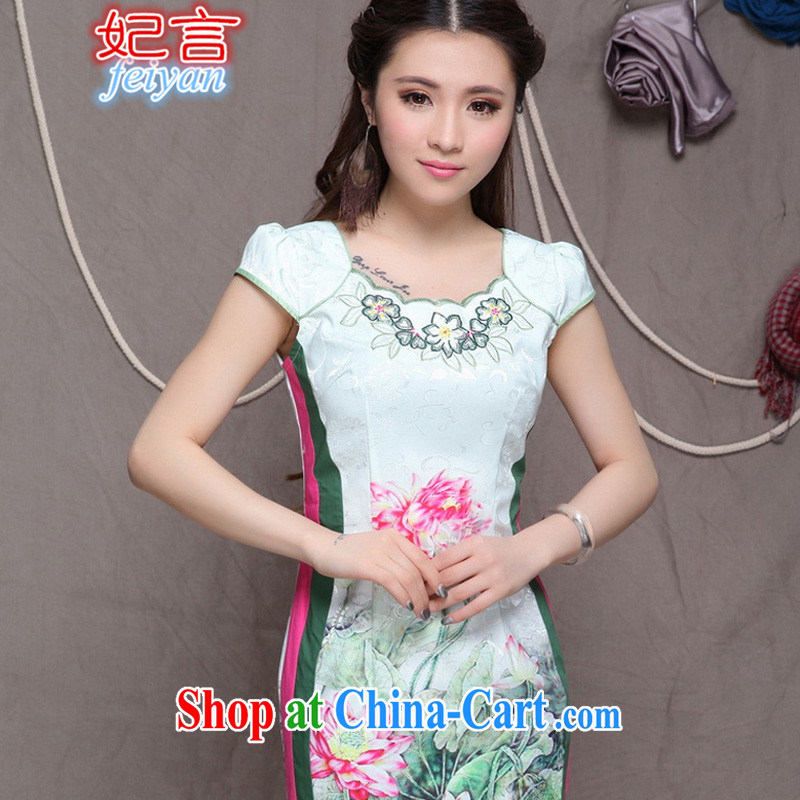Statements were made by Princess Diana 2015 China wind stylish Ethnic Wind and refined improved cheongsam dress elegance #9909 photo color XL, princess, and, shopping on the Internet
