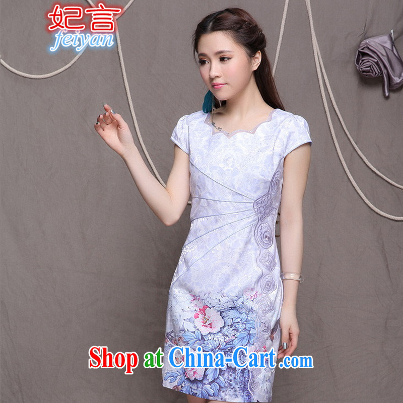Statements were made by Princess Diana's 2015 summer new Ethnic Wind and stylish Chinese qipao dress retro beauty graphics thin dresses #9902 green XL, Princess Diana, and shopping on the Internet