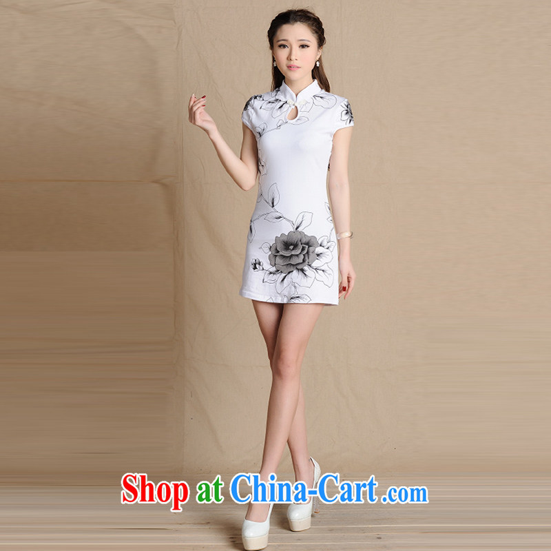 The Soviet Union's 2015 National wind painting beauty antique dresses cotton female figure color XXL, Su (huisuer), shopping on the Internet