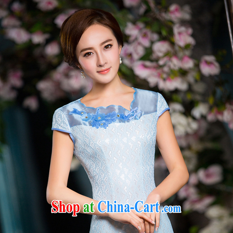The Yee-sa elegant and stylish retro lace cheongsam dress arts daily cultivating improved cheongsam dress 2XL