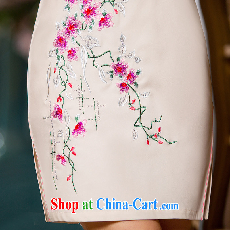 The cross-sectoral spent her complaint China wind antique silk embroidered cheongsam daily short improved cheongsam summer XL 2, cross-sectoral, Elizabeth, and shopping on the Internet