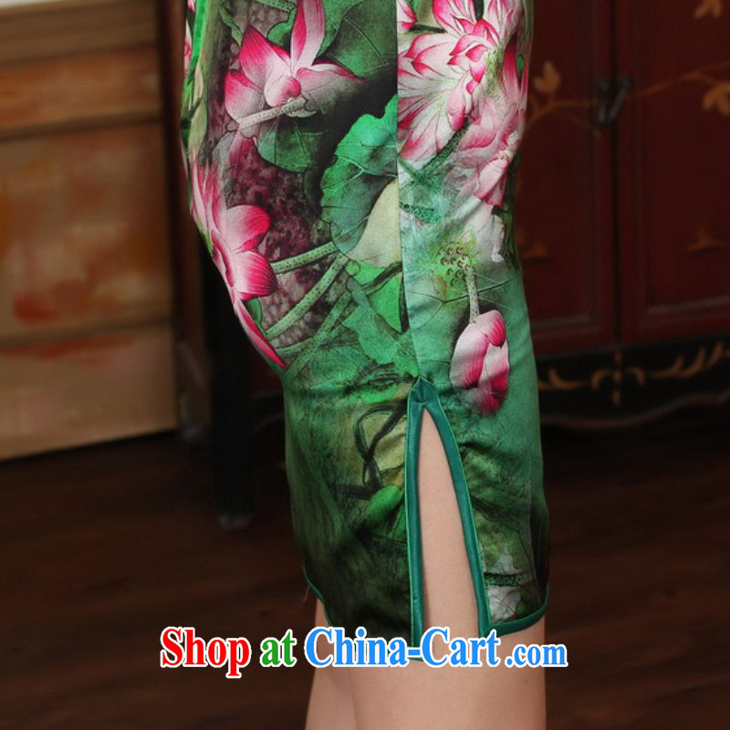 In accordance with the conditions and raise new retro improved Chinese dress, for a tight suit cultivating short-sleeved Chinese cheongsam dress LGD/Z 0002# in figure 2 XL, according to the situation, and, on-line shopping