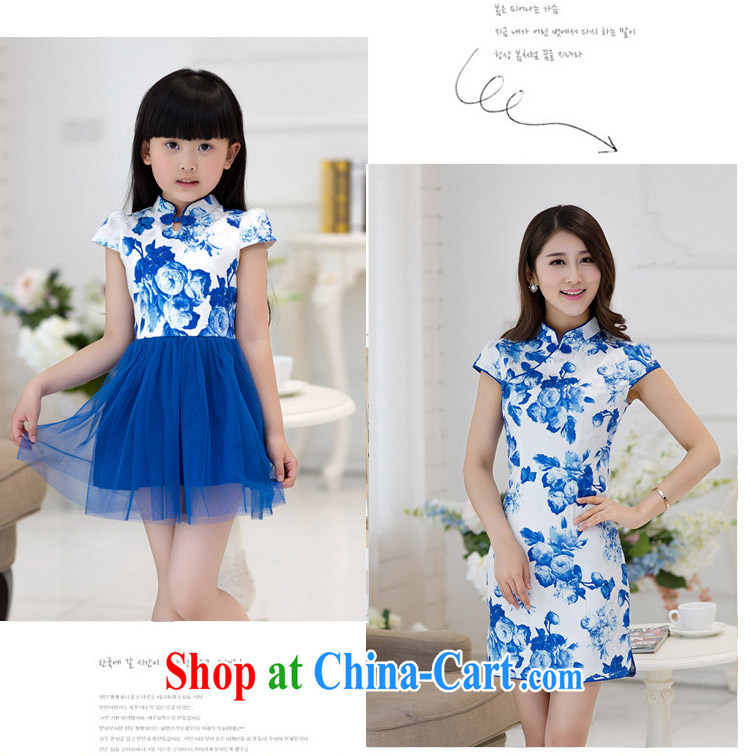 Mansfield, valley, summer 2015 new short-sleeved the forklift truck blue and white porcelain antique cheongsam dress parent-child with mother and daughter summer blue 7 pictures, price, brand platters! Elections are good character, the national distribution, so why buy now enjoy more preferential! Health