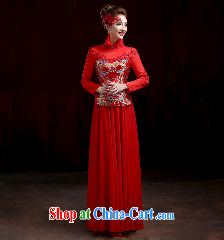 Toast Kit 2015 new stylish red wedding dresses bridal long beauty dress Chinese Dress bridal wedding package red XXXL pictures, price, brand platters! Elections are good character, the national distribution, so why buy now enjoy more preferential! Health