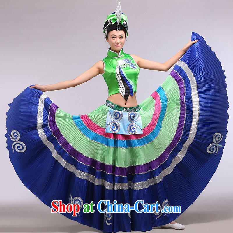 Yi dance Fashion Show clothing women's clothing dance torch festival performance service calls for trees such as map color L