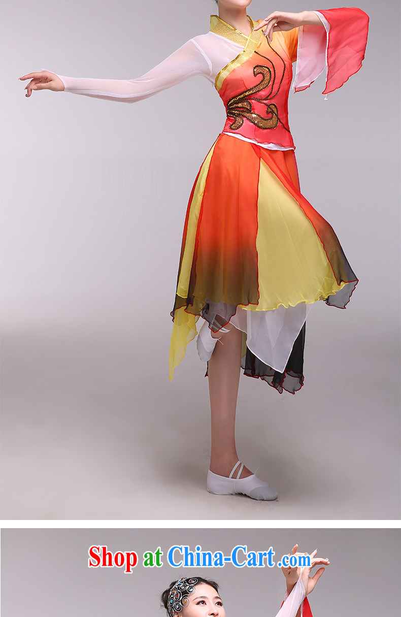 national costumes stage costumes female classical dance fans dance clothing dancing dresses dance wear orange L pictures, price, brand platters! Elections are good character, the national distribution, so why buy now enjoy more preferential! Health