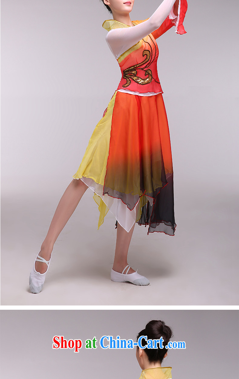 national costumes stage costumes female classical dance fans dance clothing dancing dresses dance wear orange L pictures, price, brand platters! Elections are good character, the national distribution, so why buy now enjoy more preferential! Health
