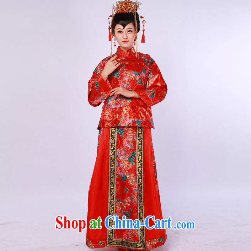 Show groups serving costumed wedding Service Bridal married Yi Chinese wedding dress, the wedding service of Korea, toast serving mulberry cloth-su wo L, music, and shopping on the Internet
