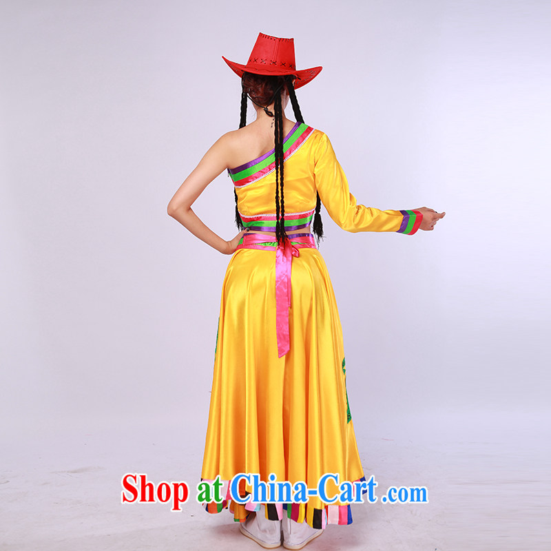 William So dance apparel women's most stunning National Air Show clothing Tibetan dance costumes orange L, music, and shopping on the Internet