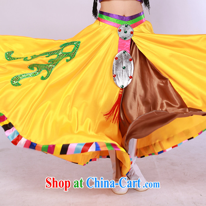 William So dance apparel women's most stunning National Air Show clothing Tibetan dance costumes orange L, music, and shopping on the Internet