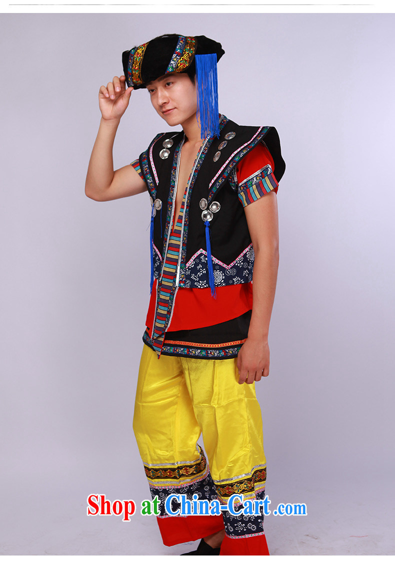 New Men's ethnic minority clothing Yi dance clothing 4 piece costume as shown color L pictures, price, brand platters! Elections are good character, the national distribution, so why buy now enjoy more preferential! Health