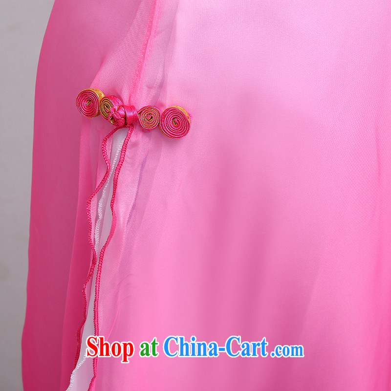 national costumes stage costumes female classical dance fans dance bamboo serving the dance clothing pink L, music, and shopping on the Internet