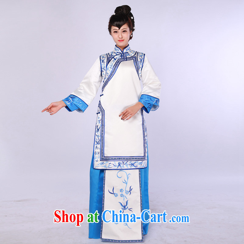 New Film and Television during the Qing Dynasty in ancient female costumed pictures show service definition with costumed Princess flag with blue and white porcelain, Code, since in that shopping on the Internet