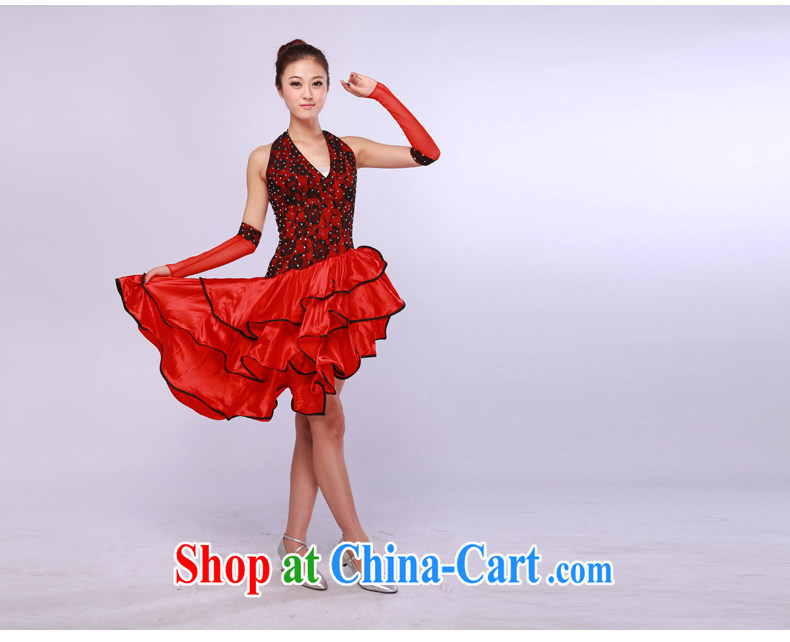 Ms. red Latin dress modern dance skirt costumes opening dance Latin precisely clothing red L pictures, price, brand platters! Elections are good character, the national distribution, so why buy now enjoy more preferential! Health