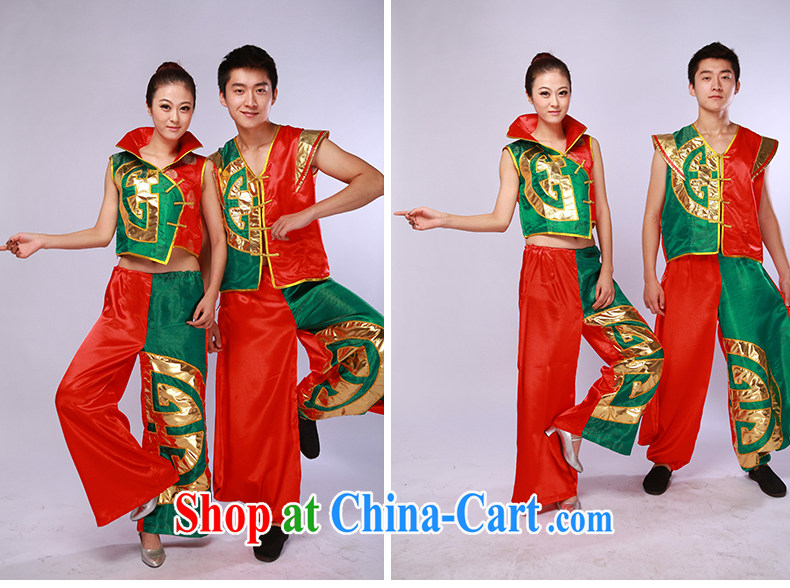New Men's China wind modern dance uniforms, encouraging seedlings song and dance performances serving stage performances red and green L pictures, price, brand platters! Elections are good character, the national distribution, so why buy now enjoy more preferential! Health