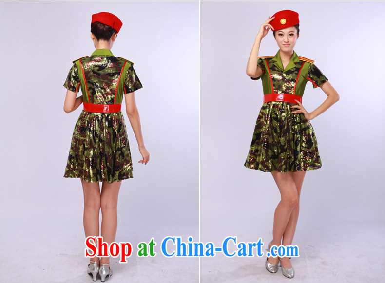 camouflage clothing uniforms, dance clothing military square dancers dance clothing stage costumes army green L pictures, price, brand platters! Elections are good character, the national distribution, so why buy now enjoy more preferential! Health