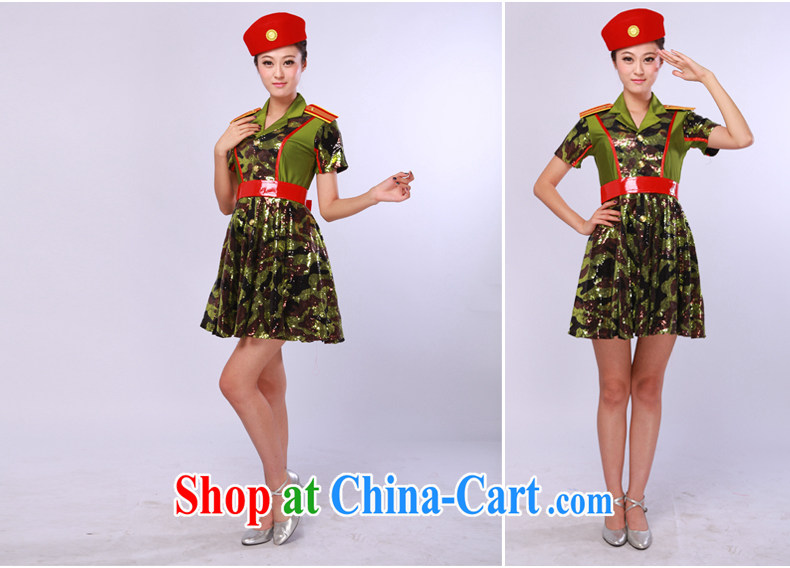camouflage clothing uniforms, dance clothing military square dancers dance clothing stage costumes army green L pictures, price, brand platters! Elections are good character, the national distribution, so why buy now enjoy more preferential! Health