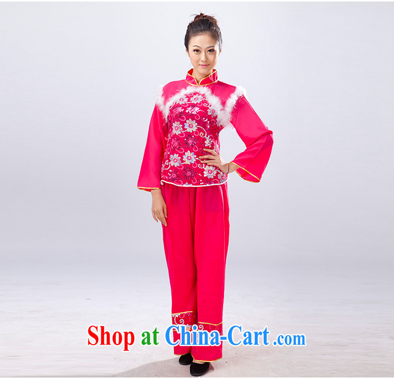 Yangge clothing costumes new paragraph 2, the fan Dance Square dance folk dance of serving red L pictures, price, brand platters! Elections are good character, the national distribution, so why buy now enjoy more preferential! Health