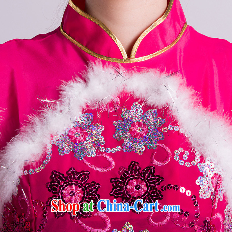 Yangge clothing costumes new paragraph 2, the fan Dance Square dance folk dance of serving red L, music, and shopping on the Internet