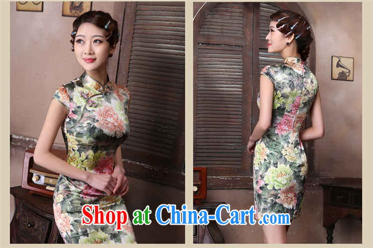 2015 new spring and summer retro beauty dress Ethnic Wind daily short silk stamp style dress suit XXL pictures, price, brand platters! Elections are good character, the national distribution, so why buy now enjoy more preferential! Health