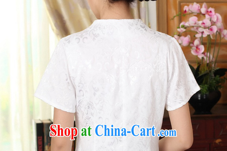 According to fuser new female Ethnic Wind improved Tang fitted T-shirt, collar Classic tray for cultivating short-sleeve Tang fitted T-shirt LGD/A #0082 white 2XL pictures, price, brand platters! Elections are good character, the national distribution, so why buy now enjoy more preferential! Health