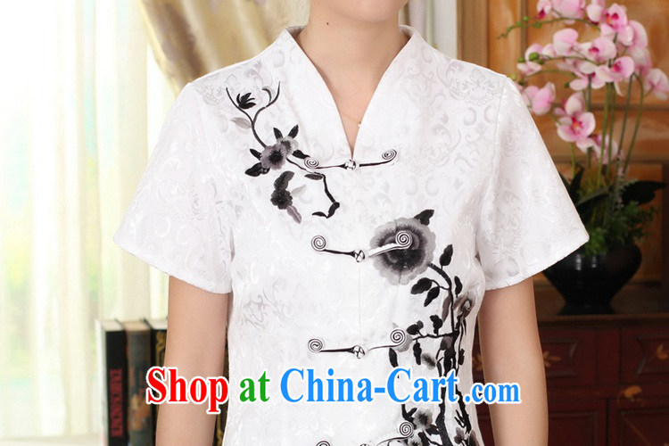 According to fuser new female Ethnic Wind improved Tang fitted T-shirt, collar Classic tray for cultivating short-sleeve Tang fitted T-shirt LGD/A #0082 white 2XL pictures, price, brand platters! Elections are good character, the national distribution, so why buy now enjoy more preferential! Health
