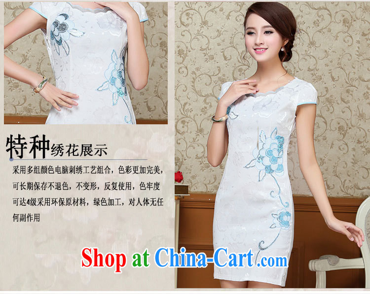 Kam-world the Hyatt 2015 new summer dress short-sleeved Korean Beauty Package dresses and embroidered petal collar dress light blue XXL pictures, price, brand platters! Elections are good character, the national distribution, so why buy now enjoy more preferential! Health