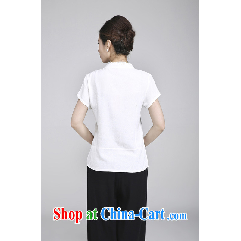 Putin's clone 2015 summer cotton Ma female, Chinese T-shirt retro embroidery take short-sleeved loose the code female LB - WCY - 818 white XXXXL, Vladimir Putin's clone (JINGSHILONG), online shopping